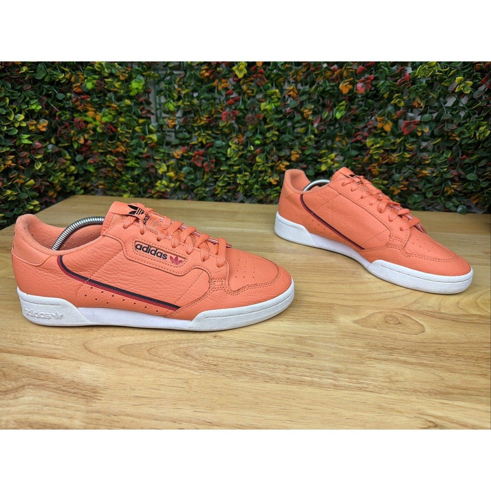 Adidas Original Continental 80 Leather Sneakers Shoes Easy Orange Men 9.5 CG7124 - Picture 4 of 9